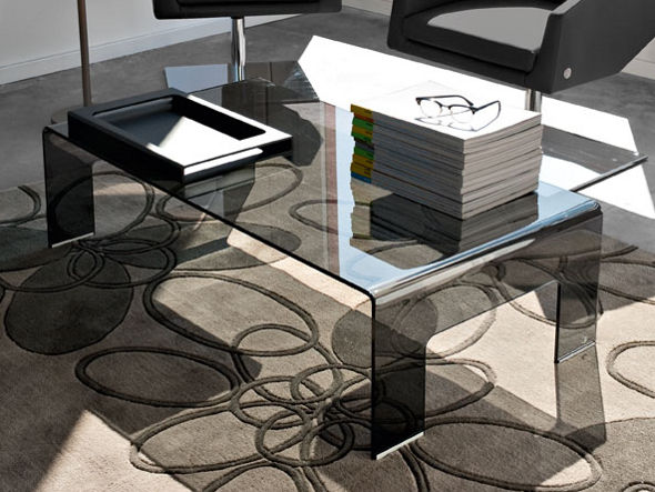 Calligaris REAL / カリガリス リアル ガラスローテーブル（スモークド