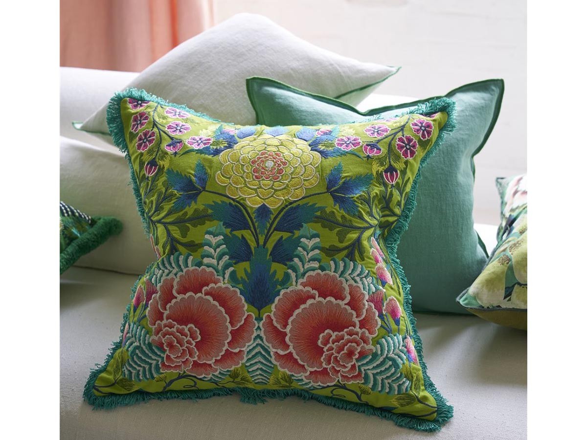DESIGNERS GUILD Brocart Decoratif Embroidered Cushion