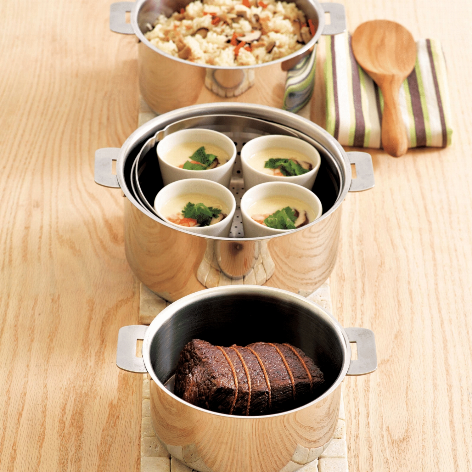 CRISTEL/グラフィット 深鍋 22cm -収納性抜群！ハンドル着脱式の