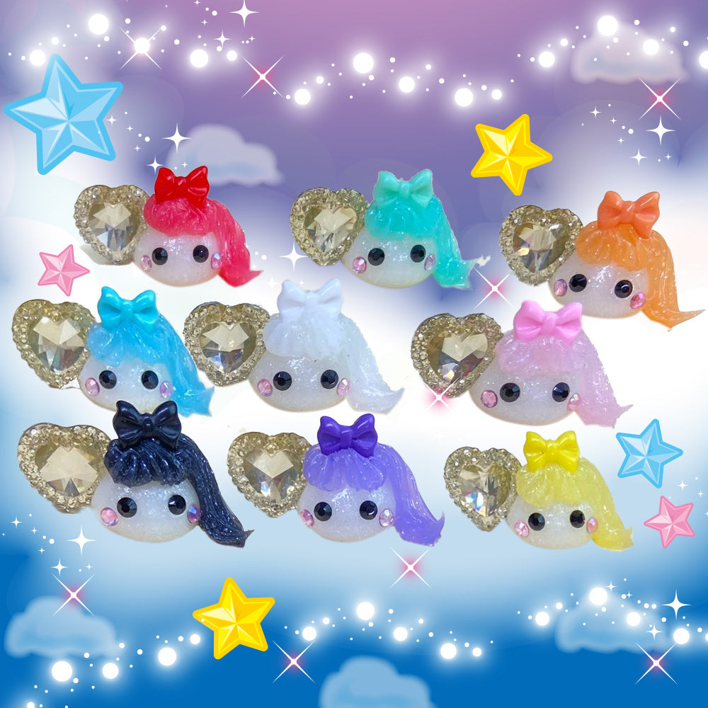 黄色／ハート付き推しカラーほっぺちゃんオブジェ – SUNHOSEKI