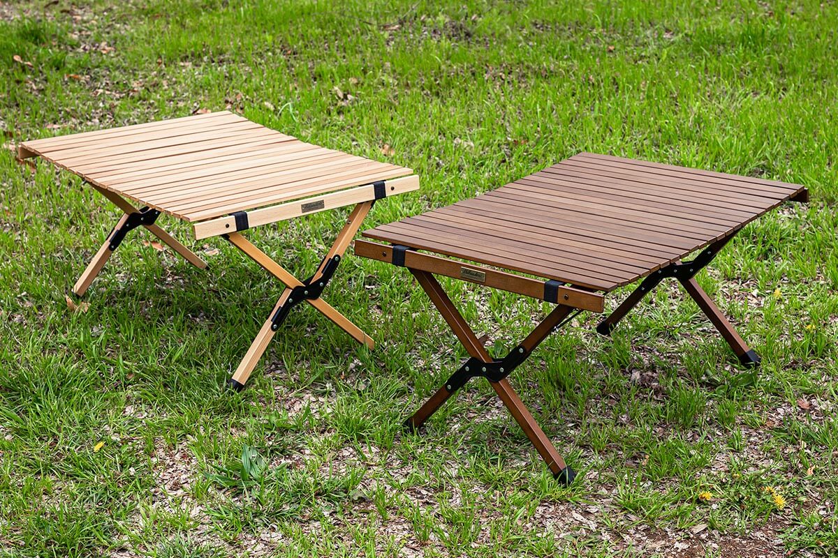 ウッドロールトップテーブルEX【1年保証】アウトドア キャンプ ロー