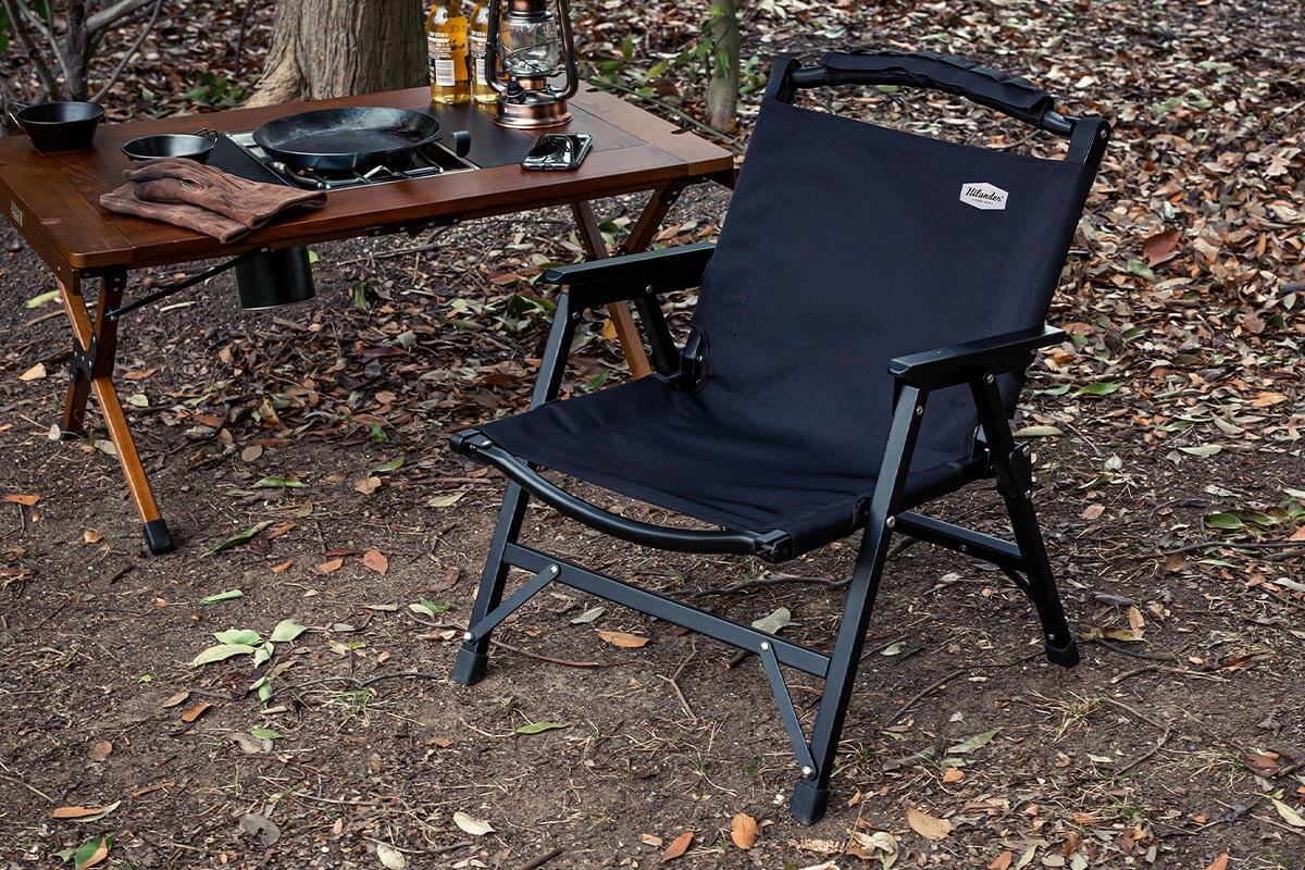 ウッドフレームチェアEX アウトドア キャンプ 椅子 チェア【1年保証