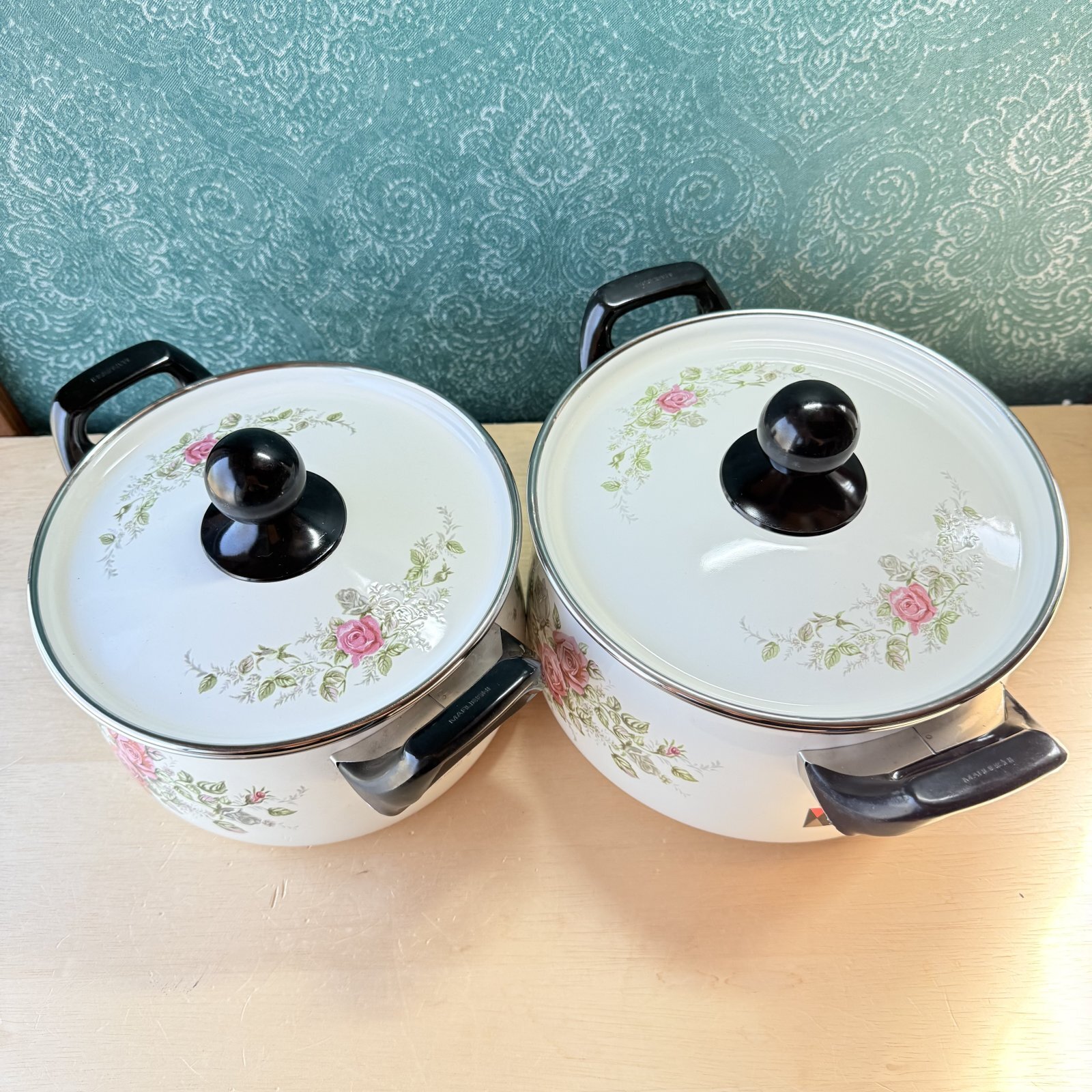 マルビシ MARUBISHI カラ―ホーローウェア ソースパン 20cm 22cm