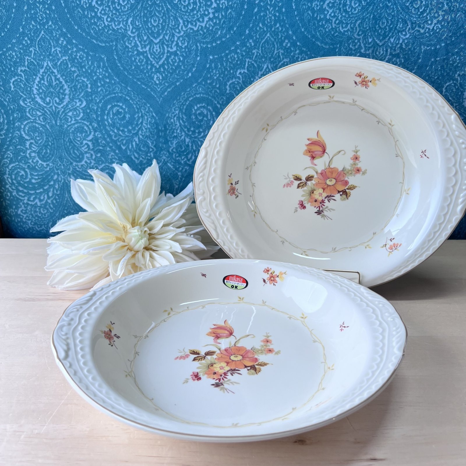 オールドミカサ MIKASA FINE IVORY MARSEILLES 耳付きカレーシチュー皿